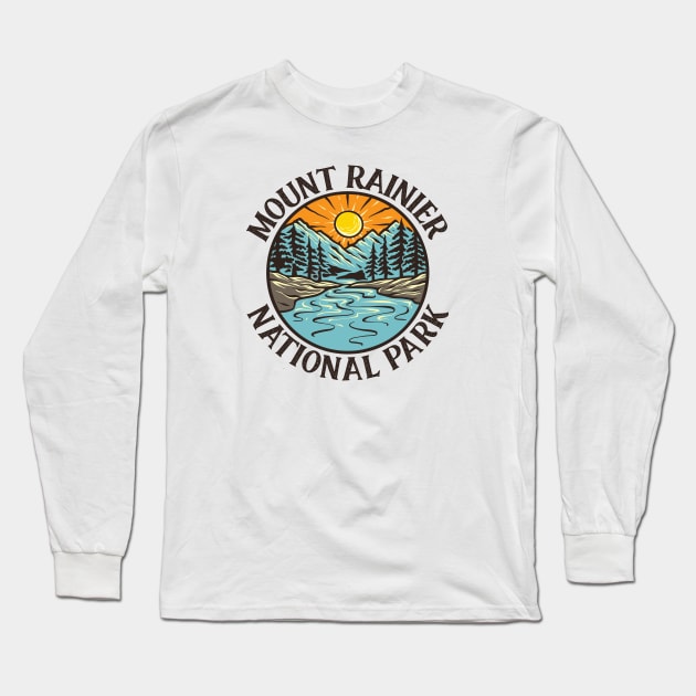 Mount Rainier National Park Long Sleeve T-Shirt by happysquatch